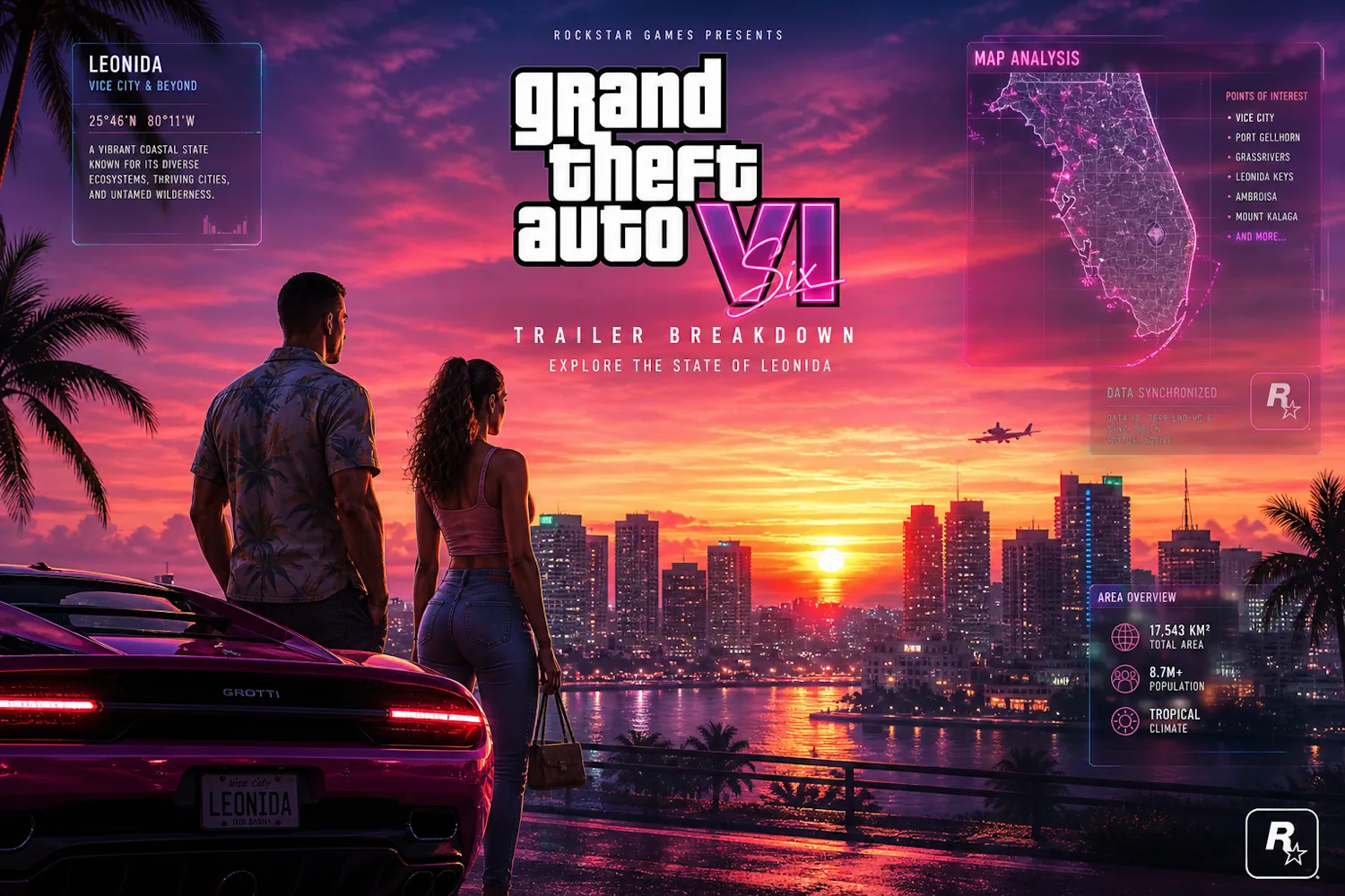 بررسی تریلرهای GTA 6؛ کاوشی در دنیای لئونیدا